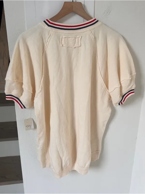 NWT Free People We The Free It's Official Pullover Shirt in Tea Combo - Image 5