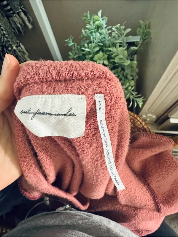 Urban Outfitters Cody V-Neck Oversized Dusty Mauve Pink Sweatshirt S - Image 6