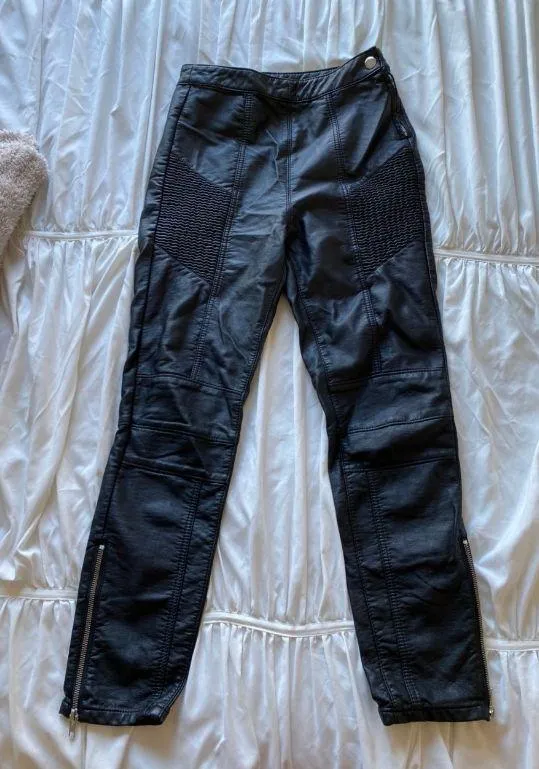 Black Leather Pants - Image 2