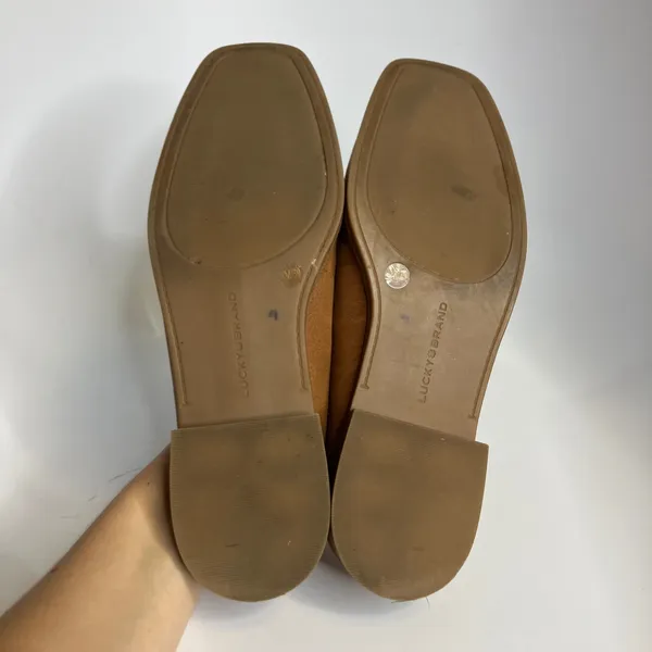 Lucky‎ Brand Lisinda slip on mules cognac leather women's size 8 business casual - Image 6