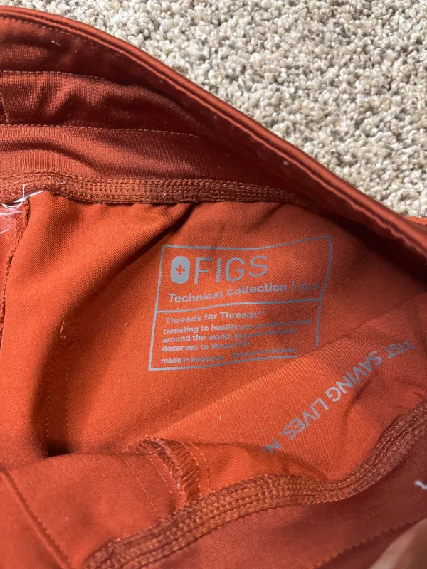 Orange FIGS Jogger Scrub Pants - Image 5