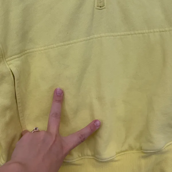 FP Movement Free People‎ Womens Yellow Half Zip Hoodie Sweatshirt Size XS - Image 4