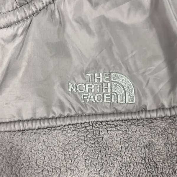 The‎ North Face Jacket Womens Small Gray Hooded Full Zip Fleece Embroidered Logo - Image 4