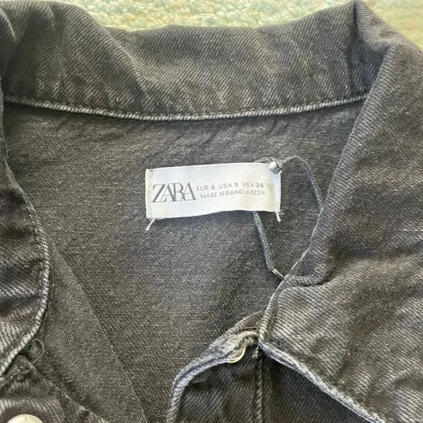 ZARA Black Denim Romper - Image 3