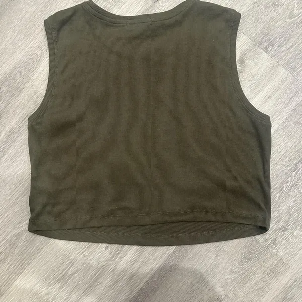 Olive Green Forever 21 Tank Top - Image 3