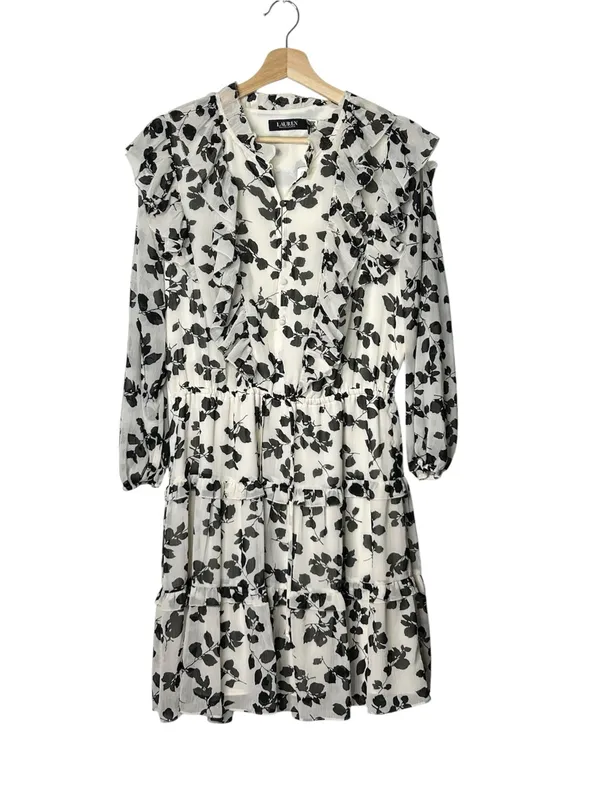 Lauren Ralph Lauren Floral Ruffle Trim Dress - Image 8