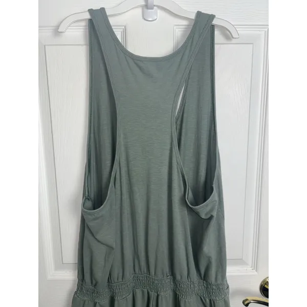 Aerie Green Soft Track Racerback Tank Jumpsuit XXL Stretch Comfy Pockets - Image 3