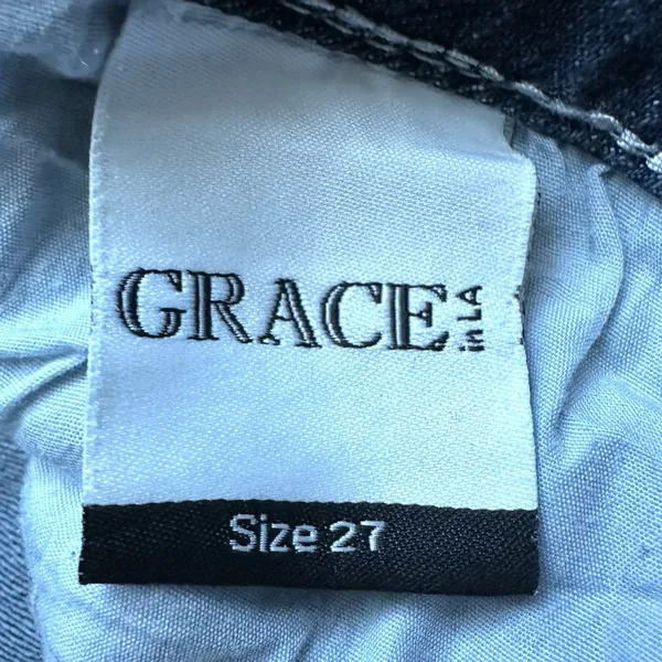 Grace in LA Jeans Womens 27x32 Blue Bootcut Rhinestone Embellished Bling Western - Image 2