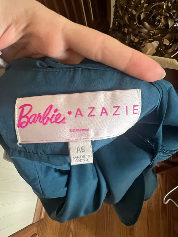 Azazie Ink Blue Maxi Dress Barbie Edition - Image 6