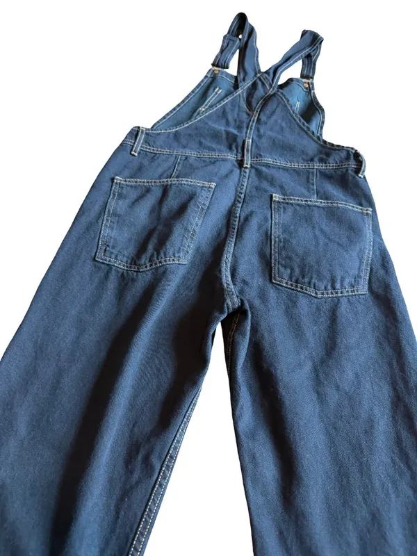 We The Free Navy Blue Cotton Overalls Pants Classic Layering Size XS Women's - Image 9