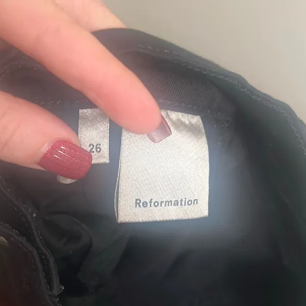 ✨Reformation Camille High-Rise Cigarette Black Sz 26 Jeans✨ - Image 10