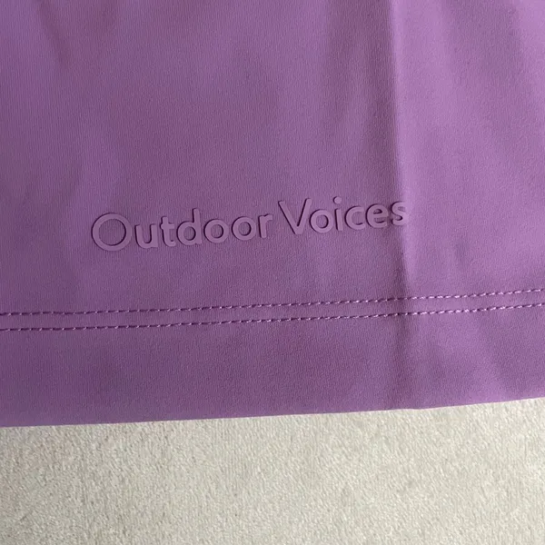 NWT Outdoor Voices SOLD OUT One Shoulder Dress Built in Shorts Lavender Size L - Image 8