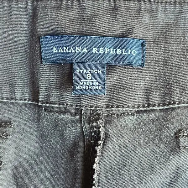 Banana Republic• brown stretch wide leg ankle•sz 8 - Image 4