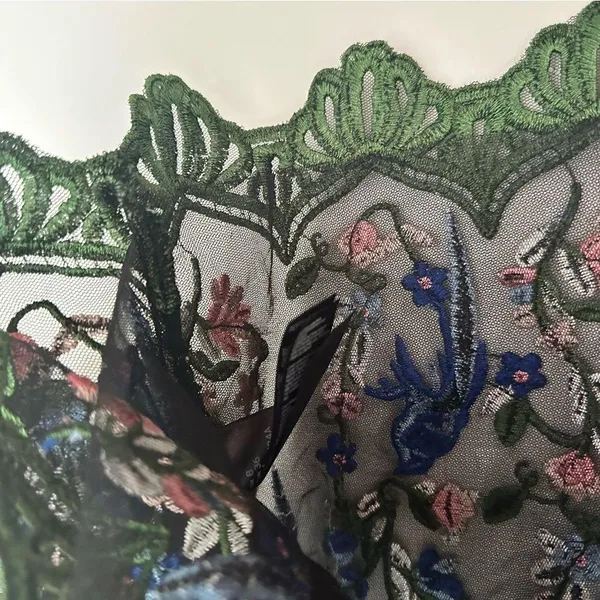 Topshop Floral Peacock Embroidered Crochet Top - Image 7