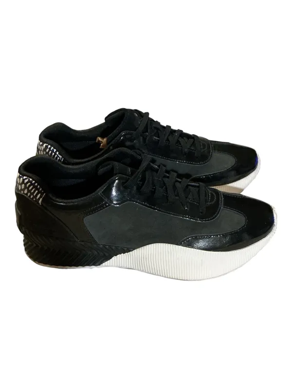 SOREL ONA BLVD Classic Waterproof Sneakers Black Suede Patent Women's 10.5 - Image 3
