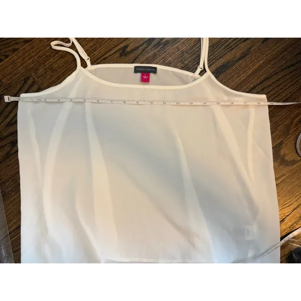 Vince Camuto White Slinky Cami Sz L NEW - Image 3