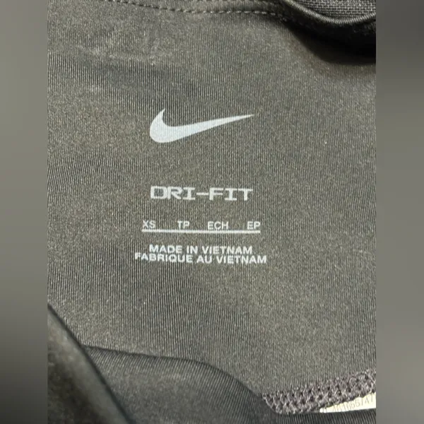 Nike One Dri-FIT Women’s Black Mid Rise Crop Leggings XS Athletic Workout Pants - Image 3