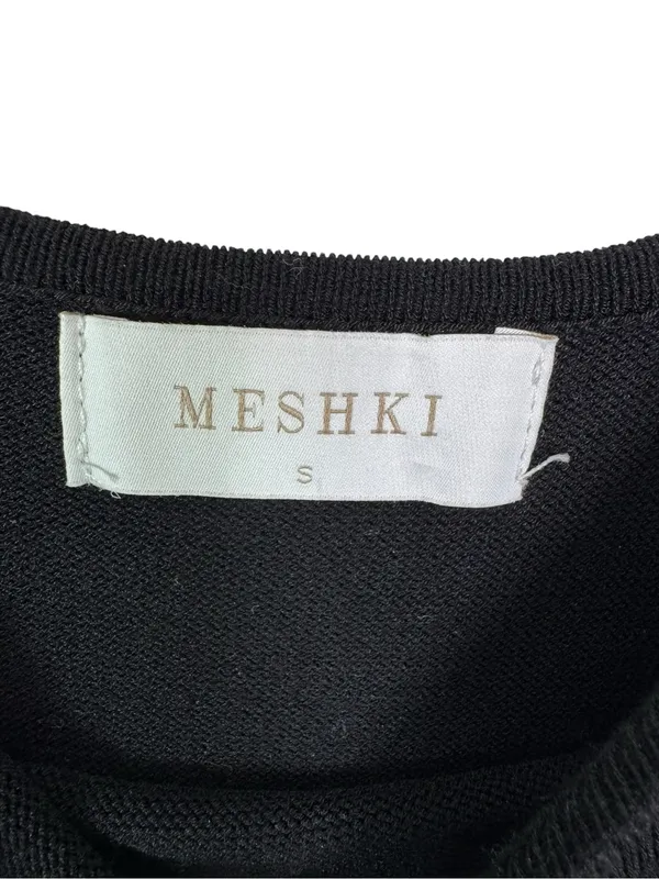 Meshki Britney Long Sleeve Knit Side Slit Mini Dress Black Size S - Image 7