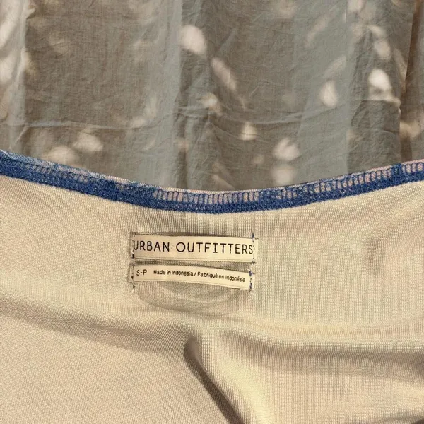 Urban Outfitters Blue Floral Cowl Neck Long Sleeve - Image 4