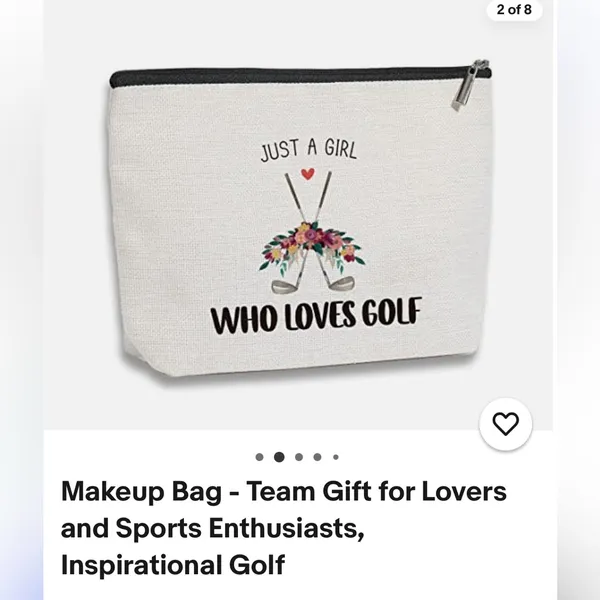 New Amazon White Golf Cosmetic Bag - Image 4