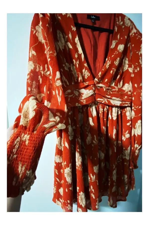 Lulus Burnt Orange Dress - Image 7