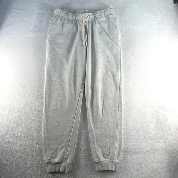 Nike M Medium‎ Joggers Sportswear Club Fleece Oatmeal Heather DQ5191-141 Grey - Image 3