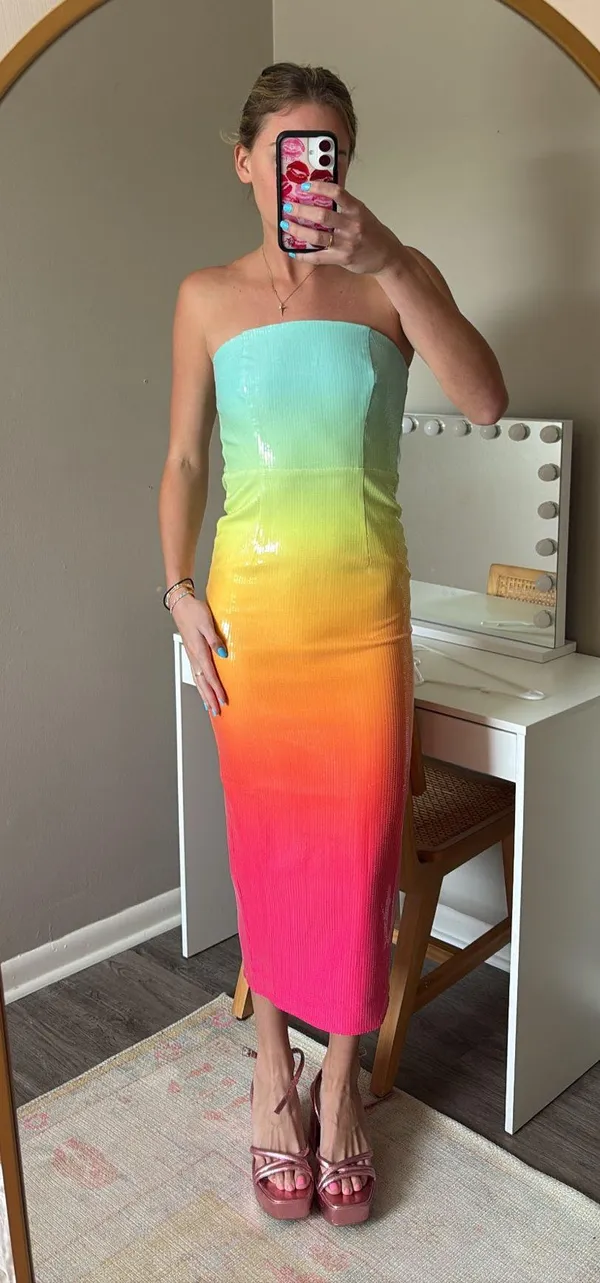 Runaway the Label Sequin Rainbow Dress - Image 4