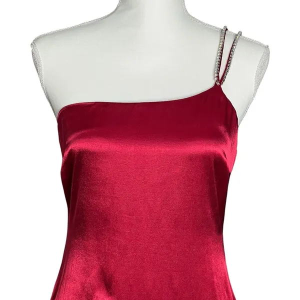 For Love And Lemons Elora Midi Slip Dress Red Rhinestones Size Small NWT - Image 10