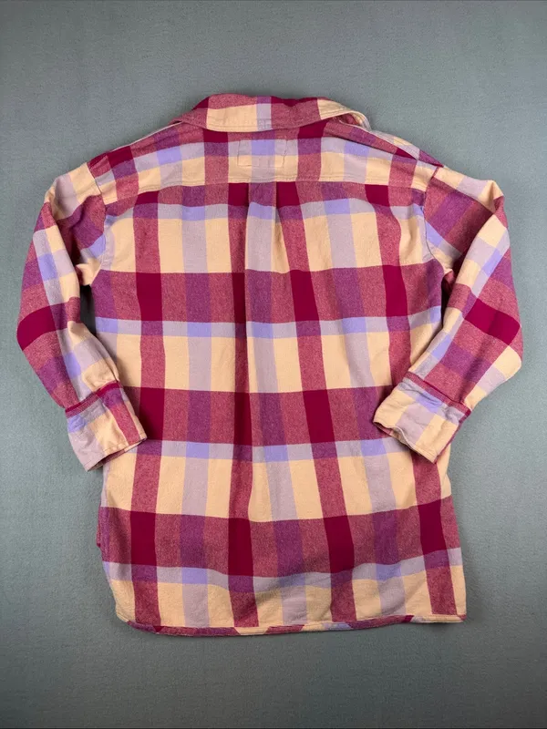 We The Free Pink Izzy Lavender/Pink Plaid Cargo Shirt/Shacket Size: Medium - Image 5