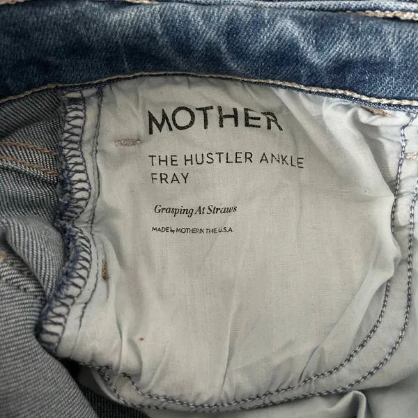 Mother The Hustler Ankle Fray High Rise Flare Jean Grasping At Straws Size 29 - Image 8