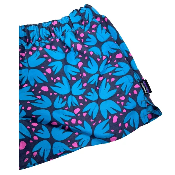 Patagonia Barely‎ Baggies Shorts Womens XS Blue Pink Tropical Floral Print - Image 3