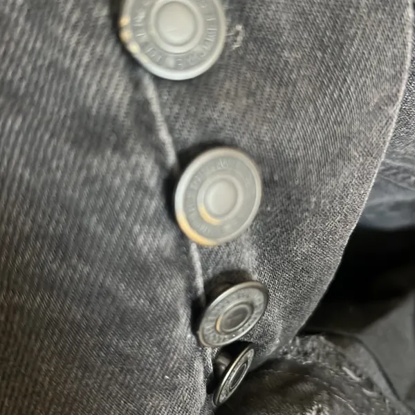 We the free black button up denim skirt - Image 7