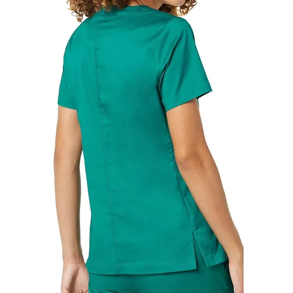 Amazon Essentials Scrub Top Classic Fit Split Neck Crew Women's 2X Green NWT - Image 3