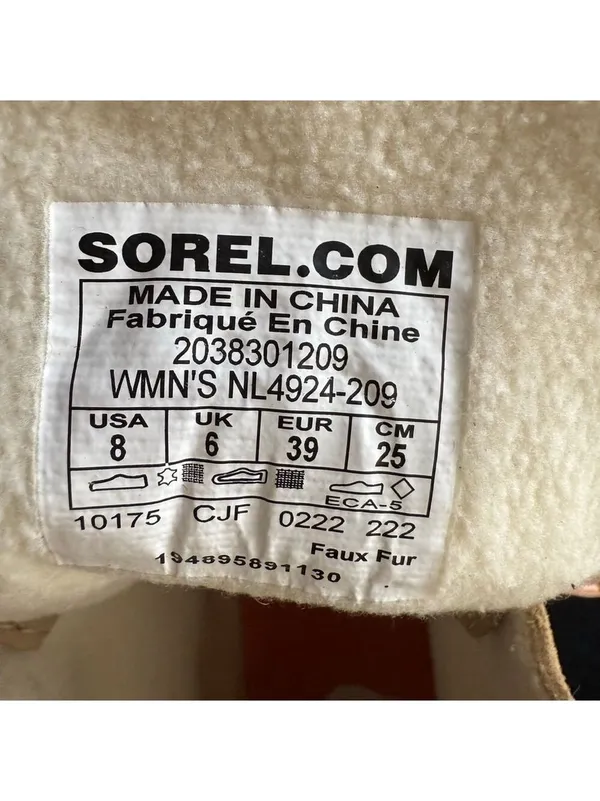 NWT Sorel Elvie cozy lace up Ankle boot waterproof tan suede sherpa booties sz 8 - Image 8