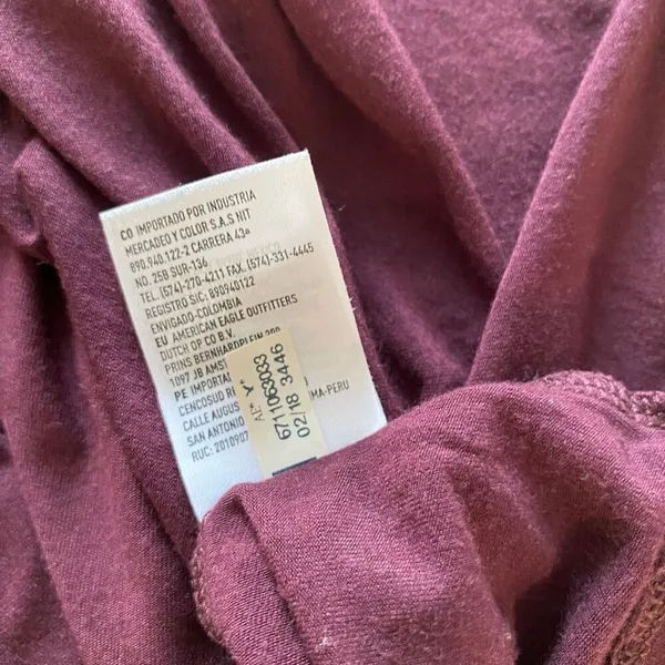 American Eagle Soft & Sexy Lace Trim Tank Top Burgundy Spaghetti Strap Camisole - Image 7