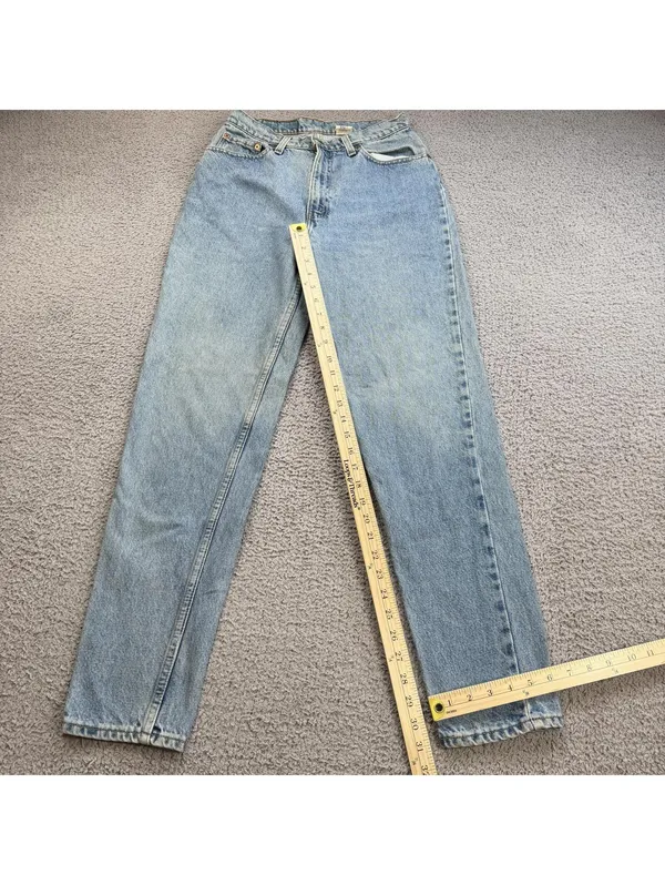 Vintage 90s Levis 512 Slim Fit Tapered Leg Jeans USA Made High Rise Womens 29x30 - Image 4