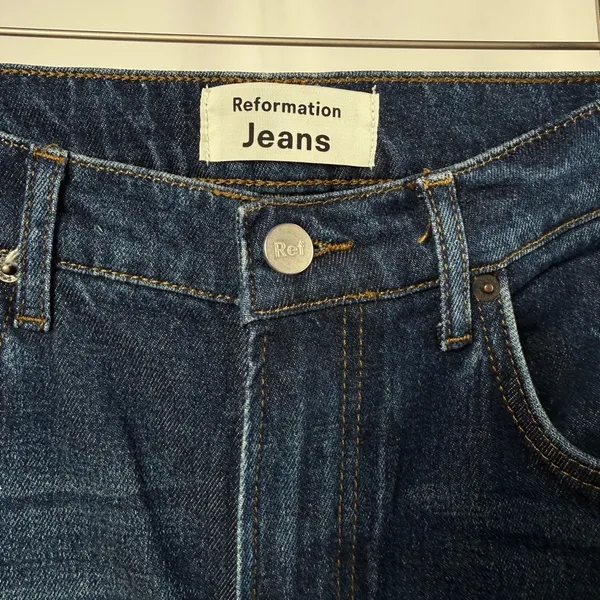 Reformation Liza Straight Jean‎ in Jamaica Blue Size 27 - Image 5
