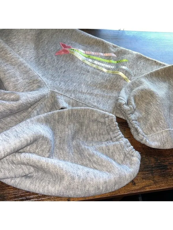 Vintage Butterfly Sweatpants 90s cottagecore granny boho pastel - Image 8