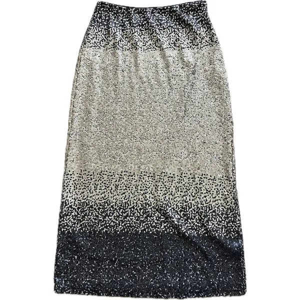 NWOT Heidi Daus Elegant‎ Sparkle Sequin Skirt Maxi Length Side Zip Size L Ombre - Image 2