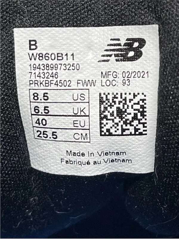 New Balance Fresh Foam X 860v11 W860B11 Women's Black Running Shoes Size 8.5B - Image 7