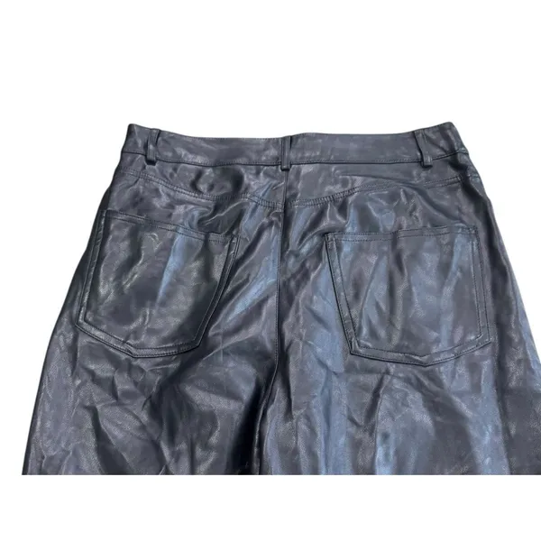 Urban Outfitters Faux Leather Wide Leg Pants Women's 30 High Rise 5 Pocket - Image 7