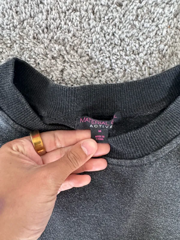 Material active girl cropped sweatshirt - Image 2
