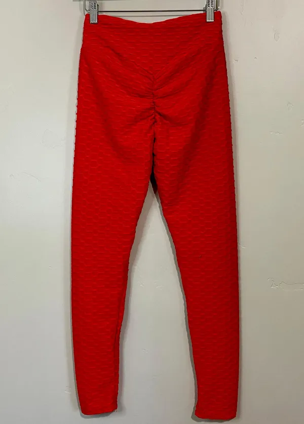 Women’s Butt Lifting Yoga Activewear Pants Leggings Red NWT - Image 8