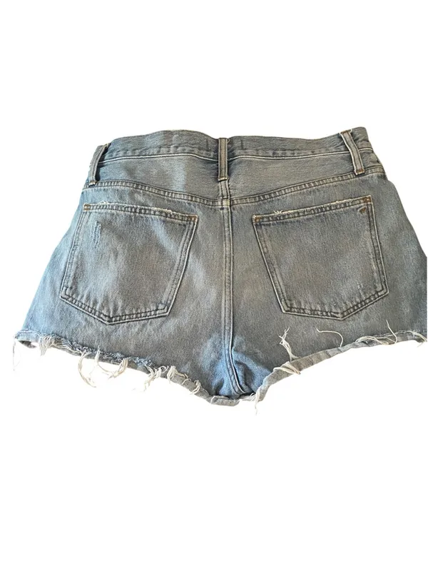 Madewell Relaxed Denim Medium Wash Cutoff Jean Shorts Button Fly 29 Basic boho - Image 8