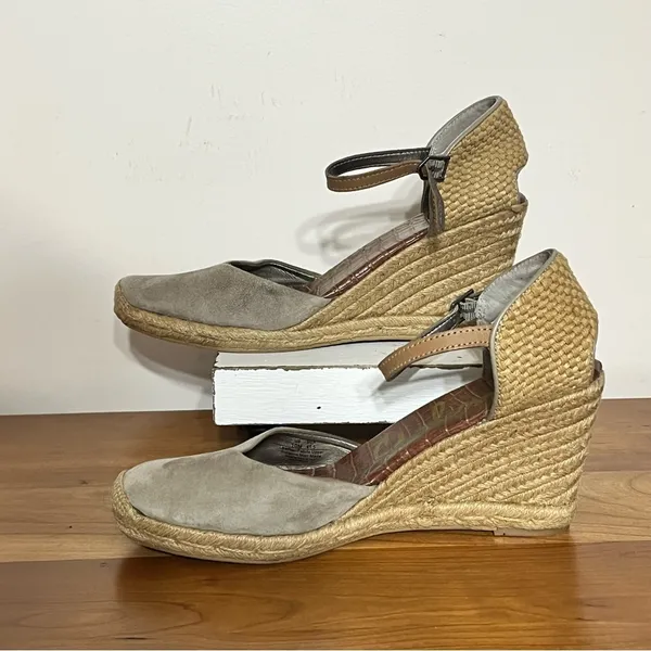 Women’s Sam‎ Edelman Harmony Suede Espadrille Wedge Size 10M - Image 2