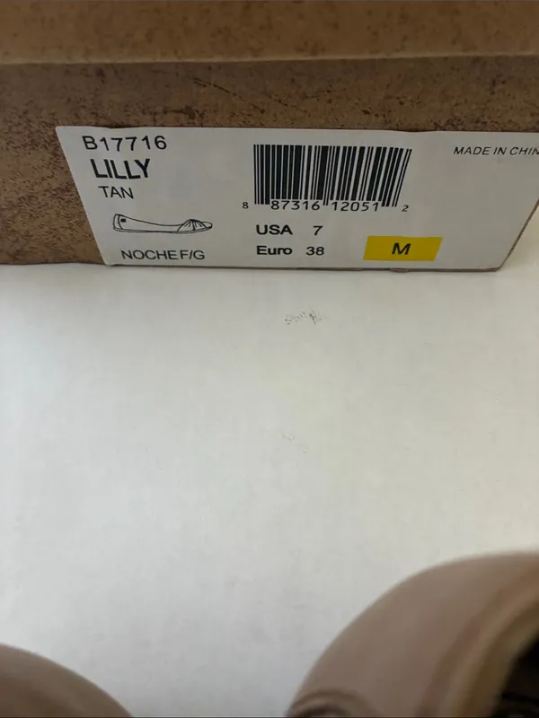 Born Tan Knotted Leather Ballet Flats Size 7 - Image 2