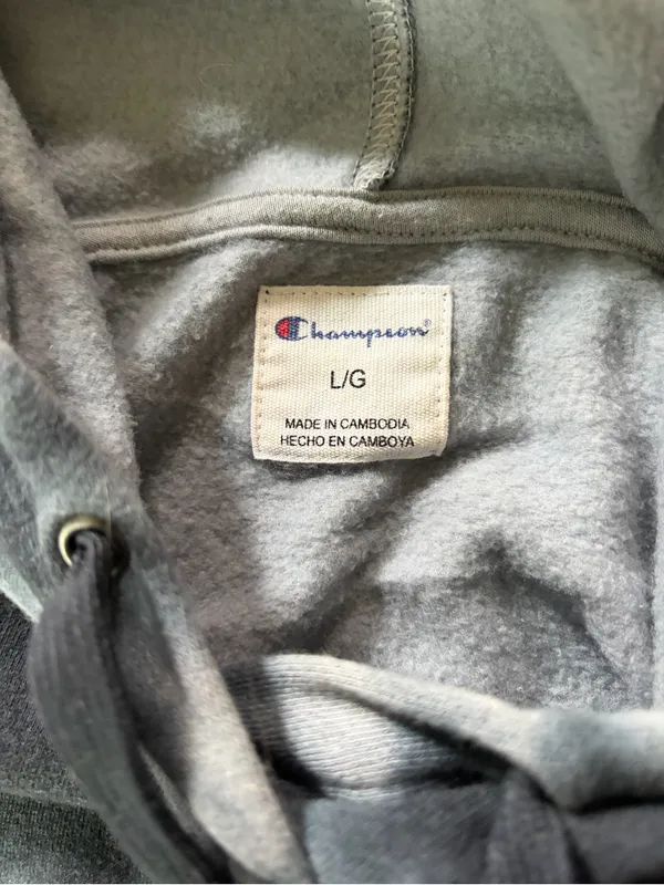 Champion Tie-Dye Hoodie in Black & Gray - Image 2