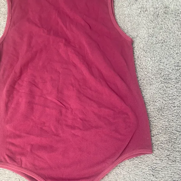 Magenta Pink Bodysuit with Sleeveless Design and Peephole in the back - Image 4