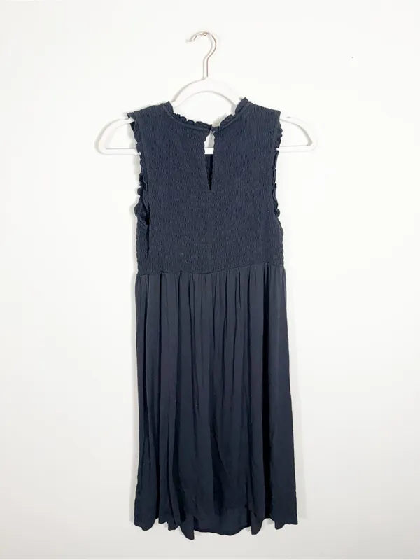 The Nines By Hatch Sleeveless Smock Bodice Black Midi Dress Small - Image 3