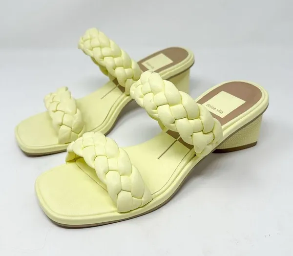 NEW Dolce Vita Ronin Light Yellow Double Braided Strap Sandal Size 6 MSRP $115 - Image 2
